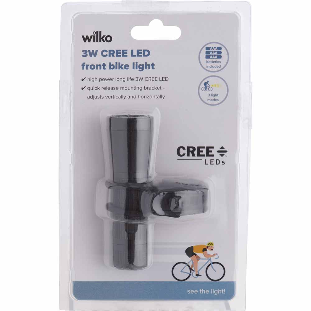 Wilko Cree LED Bike Light Front High Intensity Image