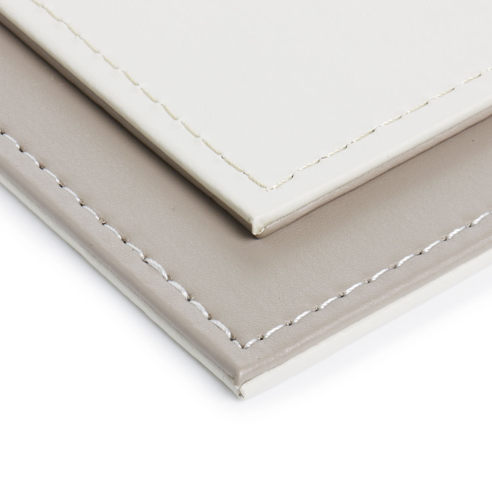 Wilko Naturals Faux Leather Reversible Placemats Cream and Brown 2pk