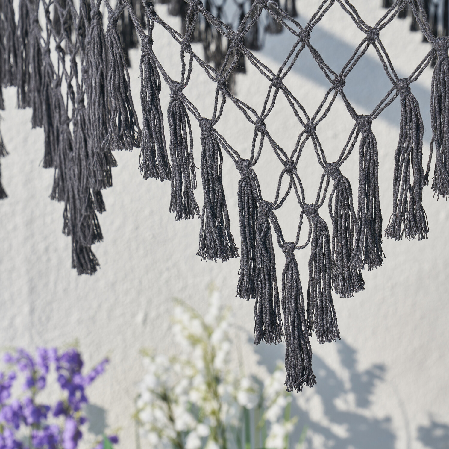 Amalfi Tasselled Parasol Grey Image 8