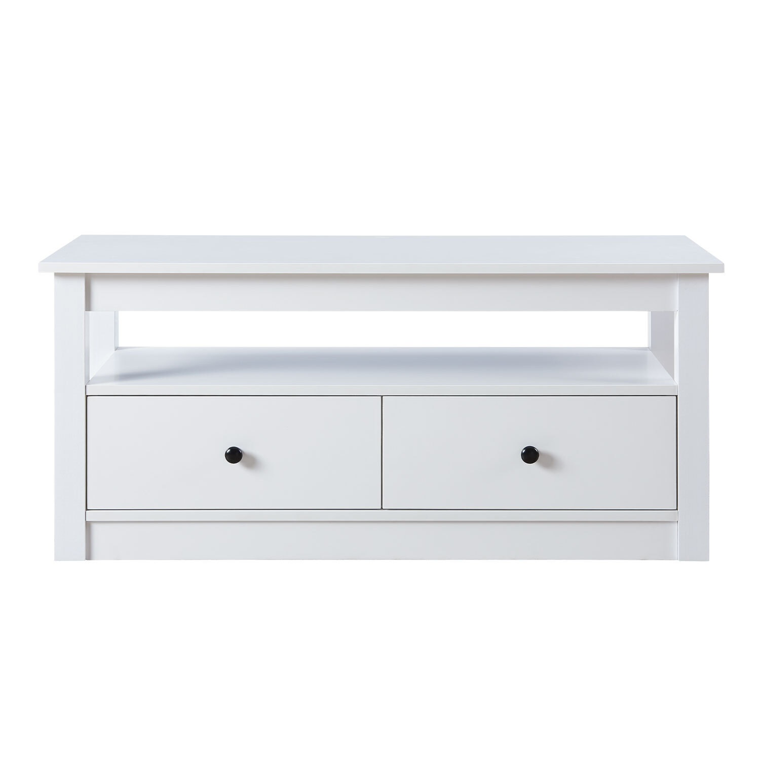 Windsor 2 Drawer White Coffee Table Image 2