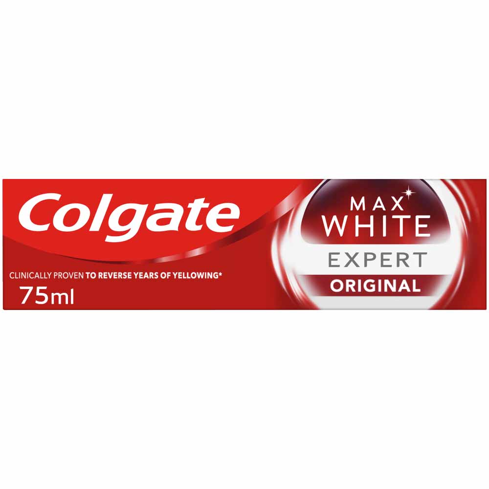 Colgate Max White Expert Toothpaste Pearl Mint 75ml Wilko