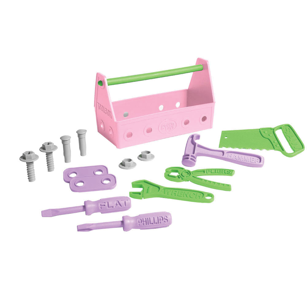 BigJigs Toys Green Toys Pink Tool Set Image 2