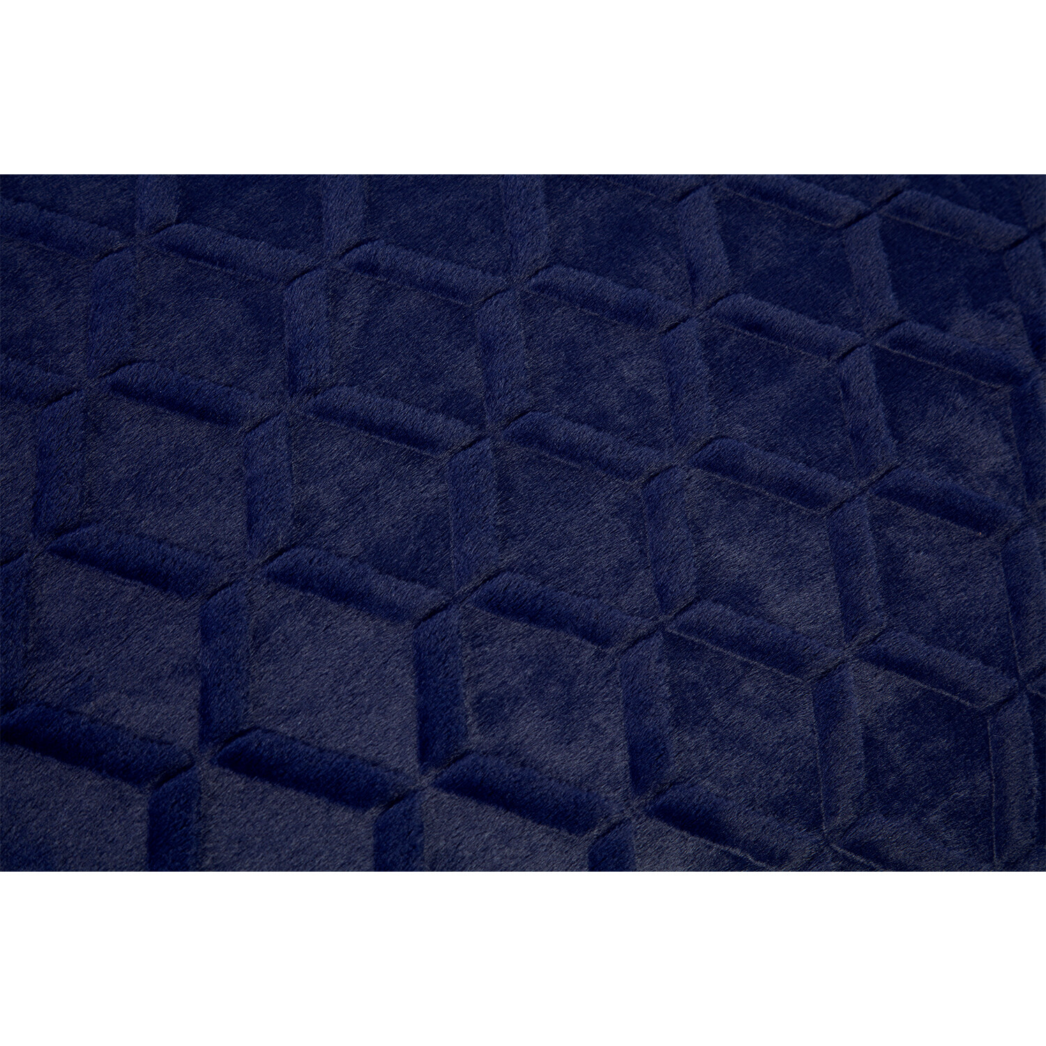 Geo Faux Fur Duvet Set - Navy / Single Image 3