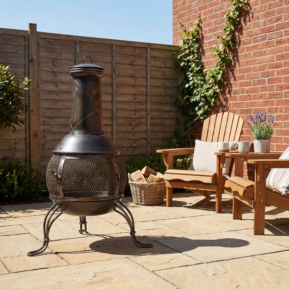 Steel Mesh Chimenea - Bronze Image 4