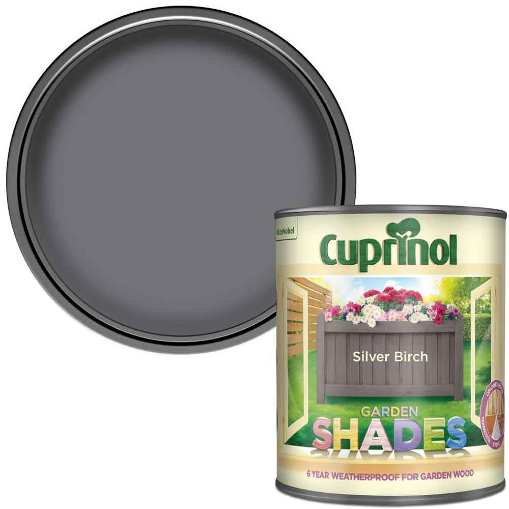 Cuprinol Garden Shades Silver Birch Exterior Paint 1L Image 1