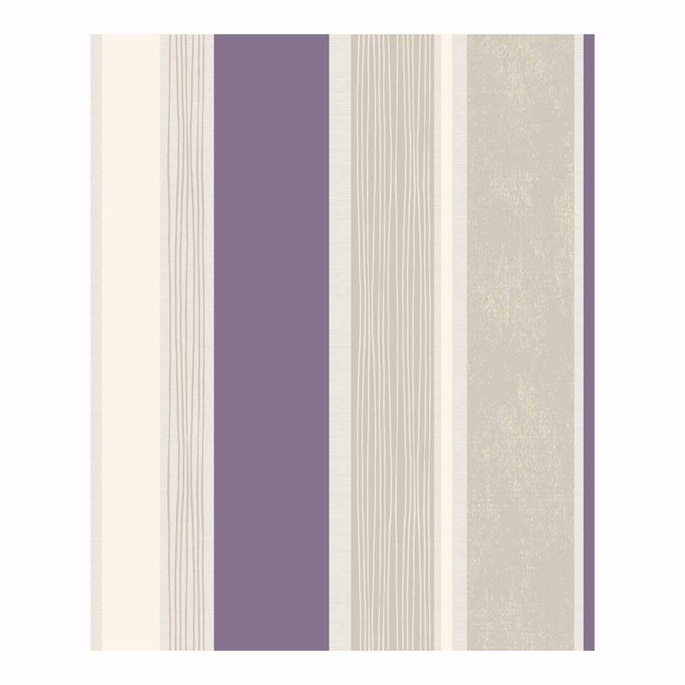 Wilko Jackson Stripe Plum Wallpaper Image 1