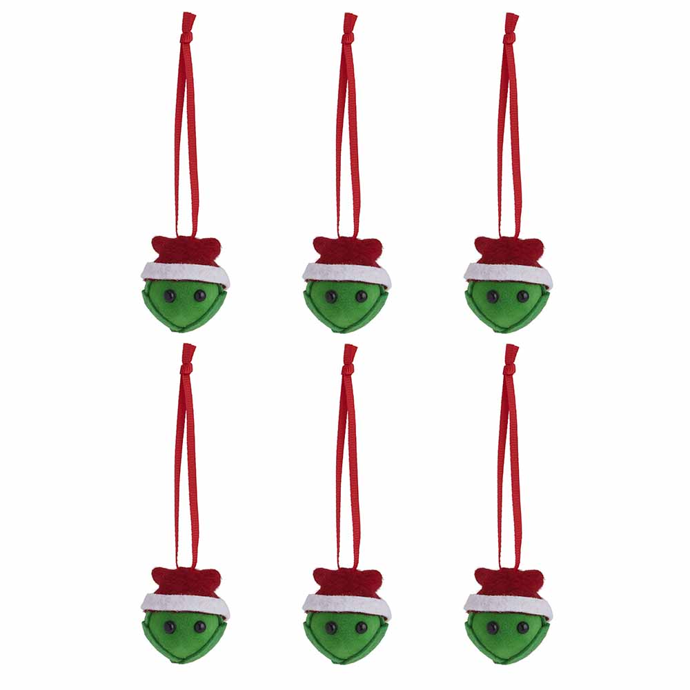 Wilko Traditional Mini Head Christmas Baubles 4 Pack Image 2