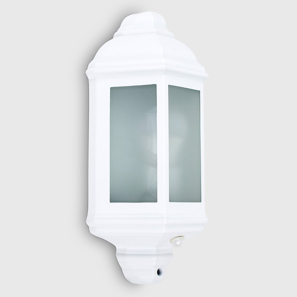 ValueLights Kayleigh White Outdoor Wall Lantern with PIR Motion Sensor Image 4
