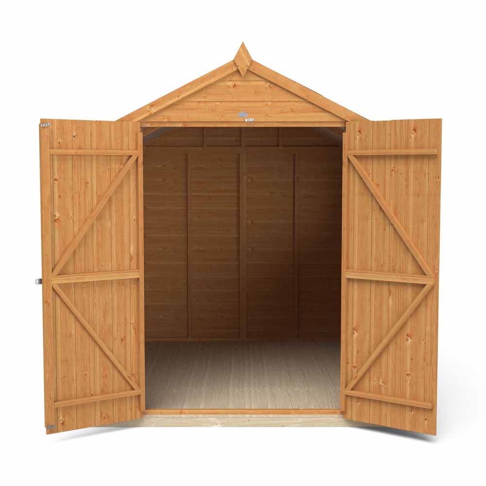 Forest Garden 8 x 6ft Double Door Shiplap Dip Treated Apex Shed Image 14