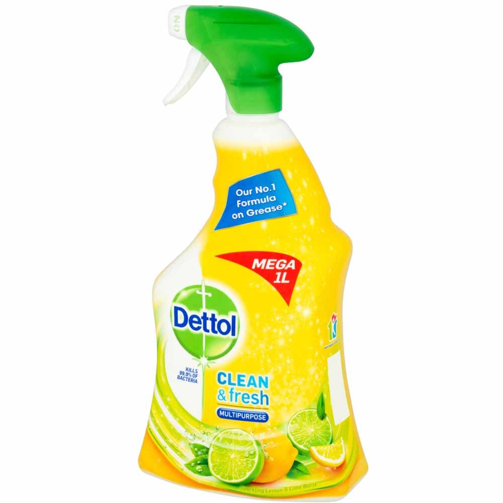 Dettol Power and Fresh Lemon and Lime Burst Multipurpose Spray 1L Image 2