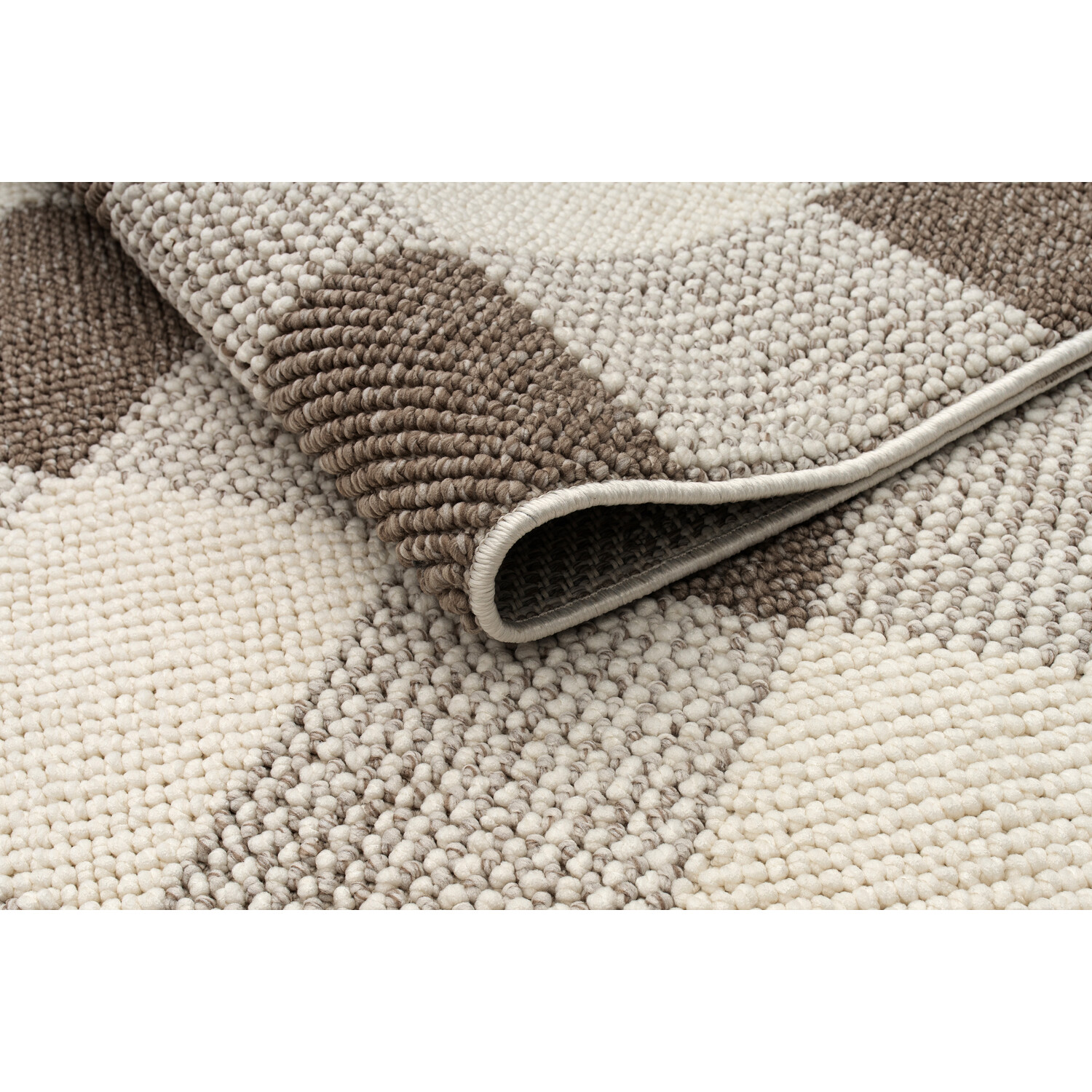Azura Check Rug Brown 120cm Image 3