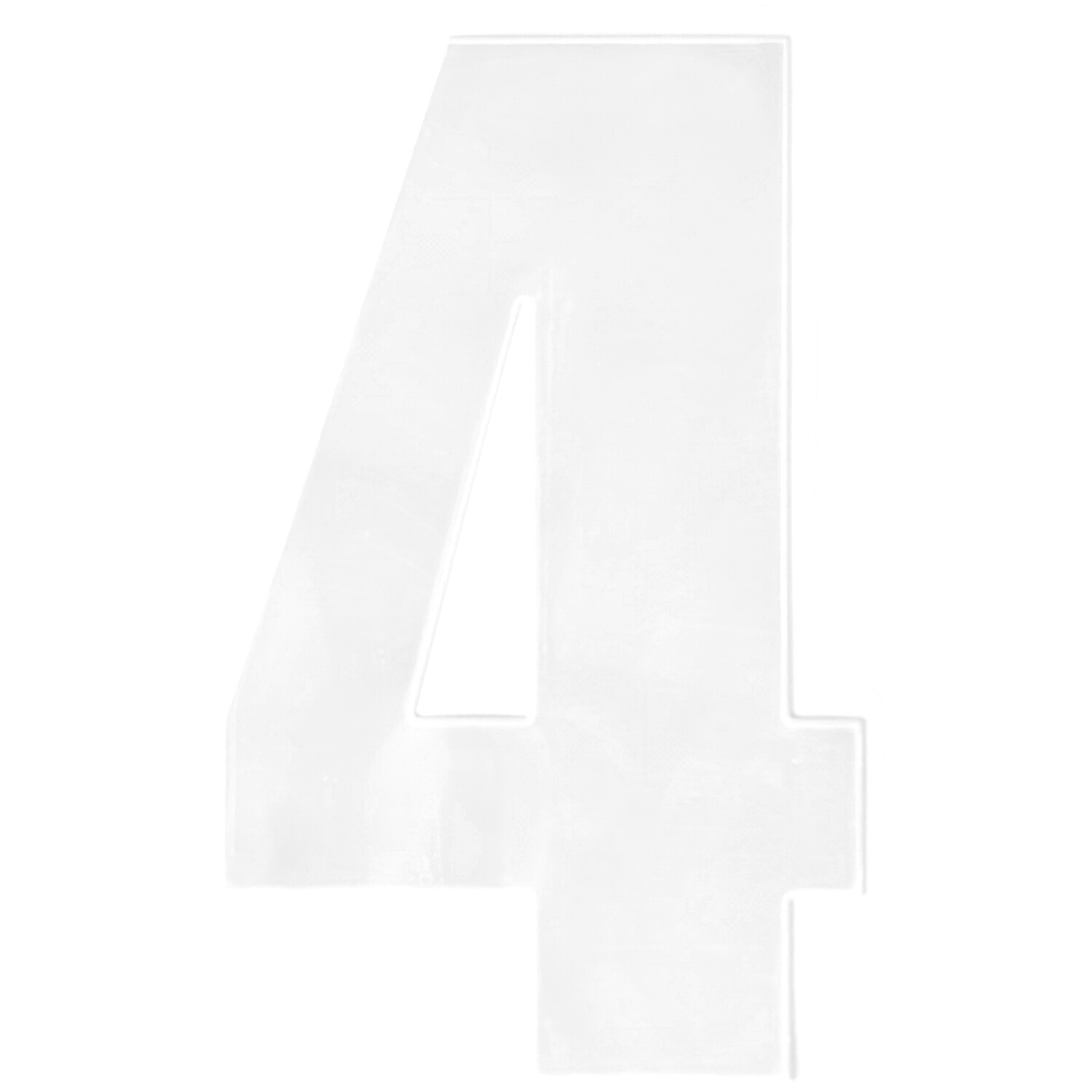 High Visibility Reflective Wheelie Bin Number White 4 Image 2