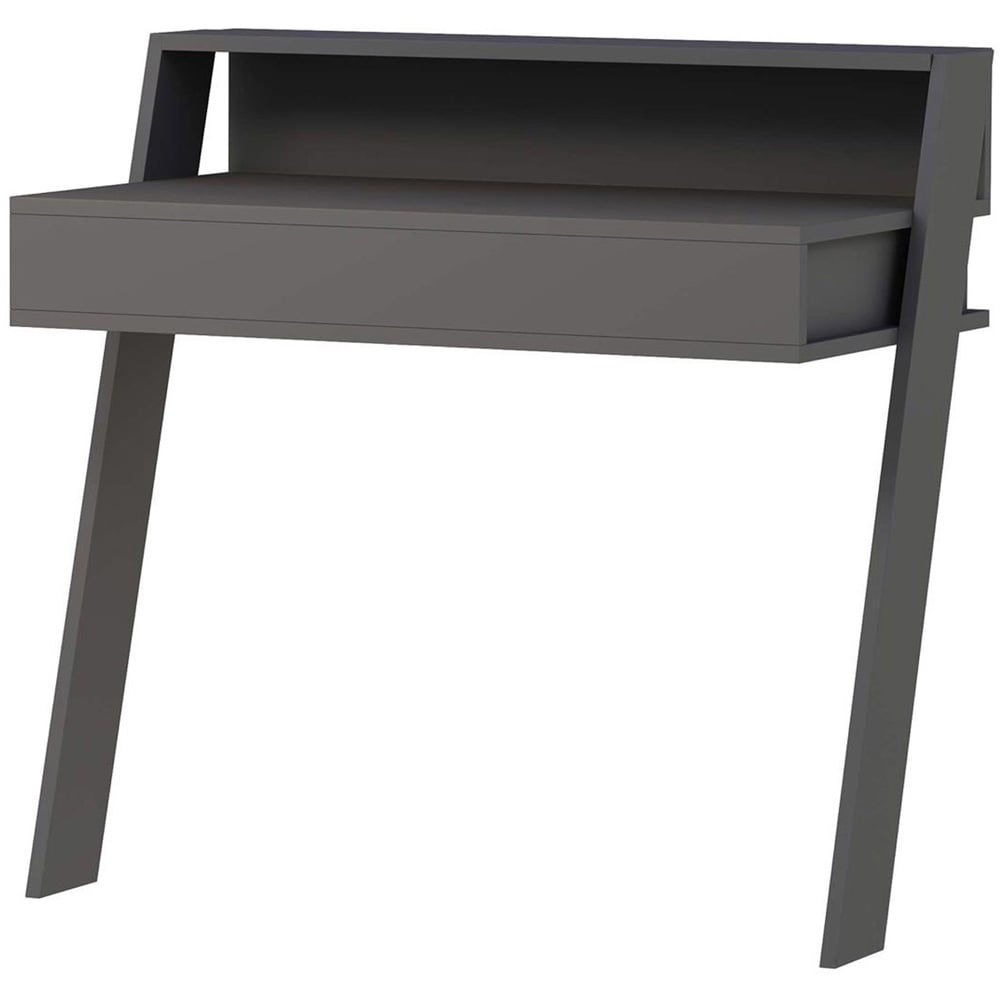 FWStyle Cowork Single Drawer Single Shelf Anthracite Wall Mounted Desk Image 2