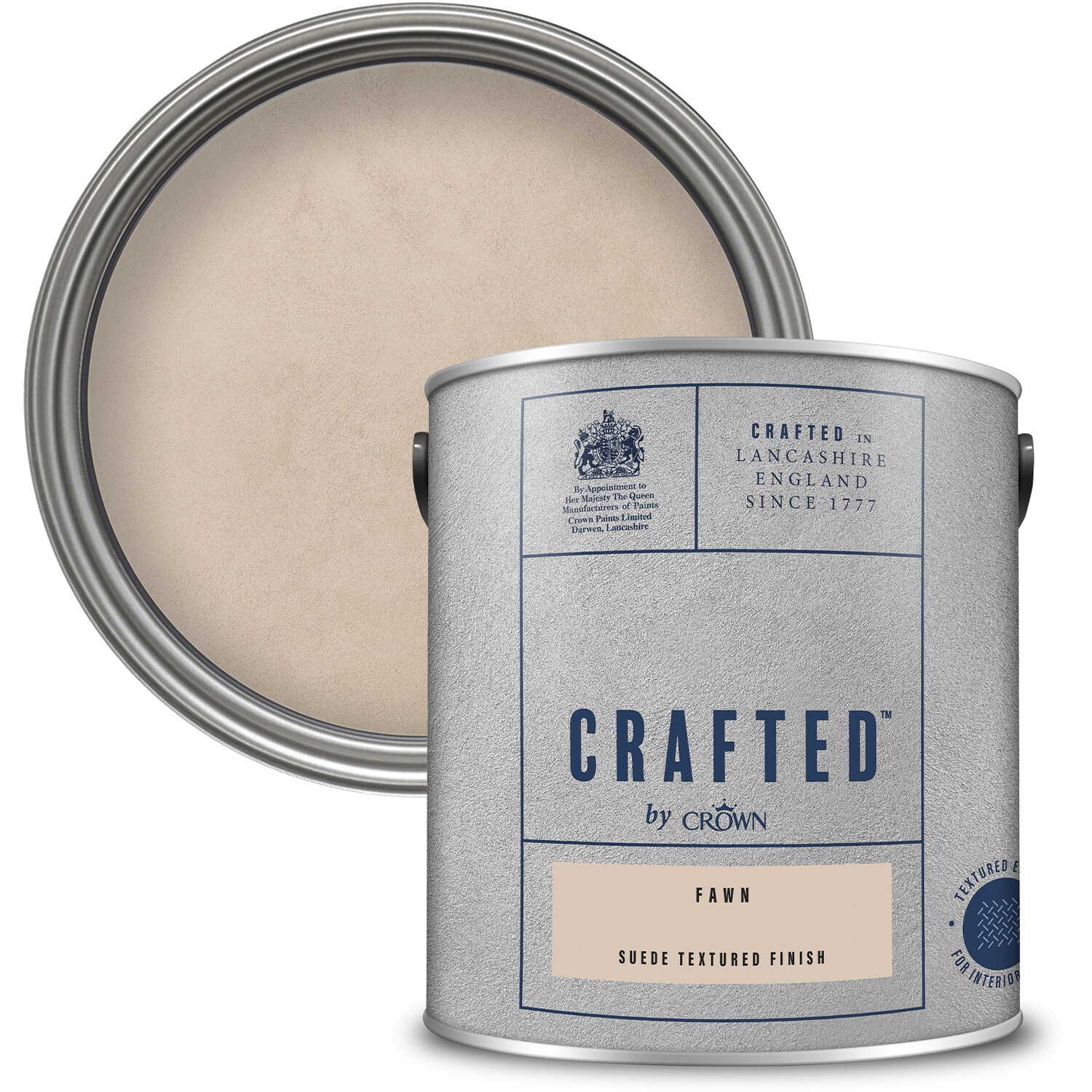 Crown Crafted Walls Fawn Suede Textured Finish Paint 2.5L Image 5