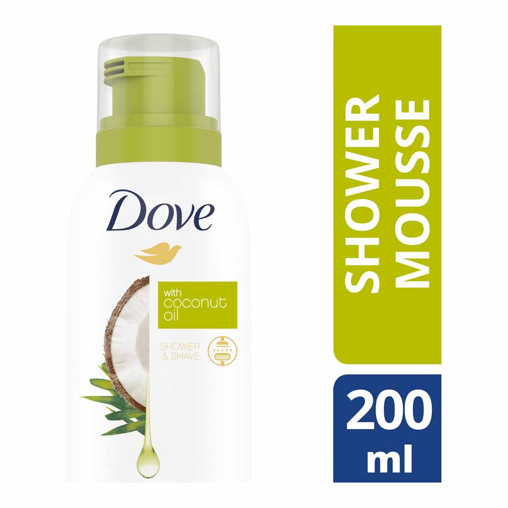 Dove with Coconut Oil Shower & Shave Mousse 200ml Image 1