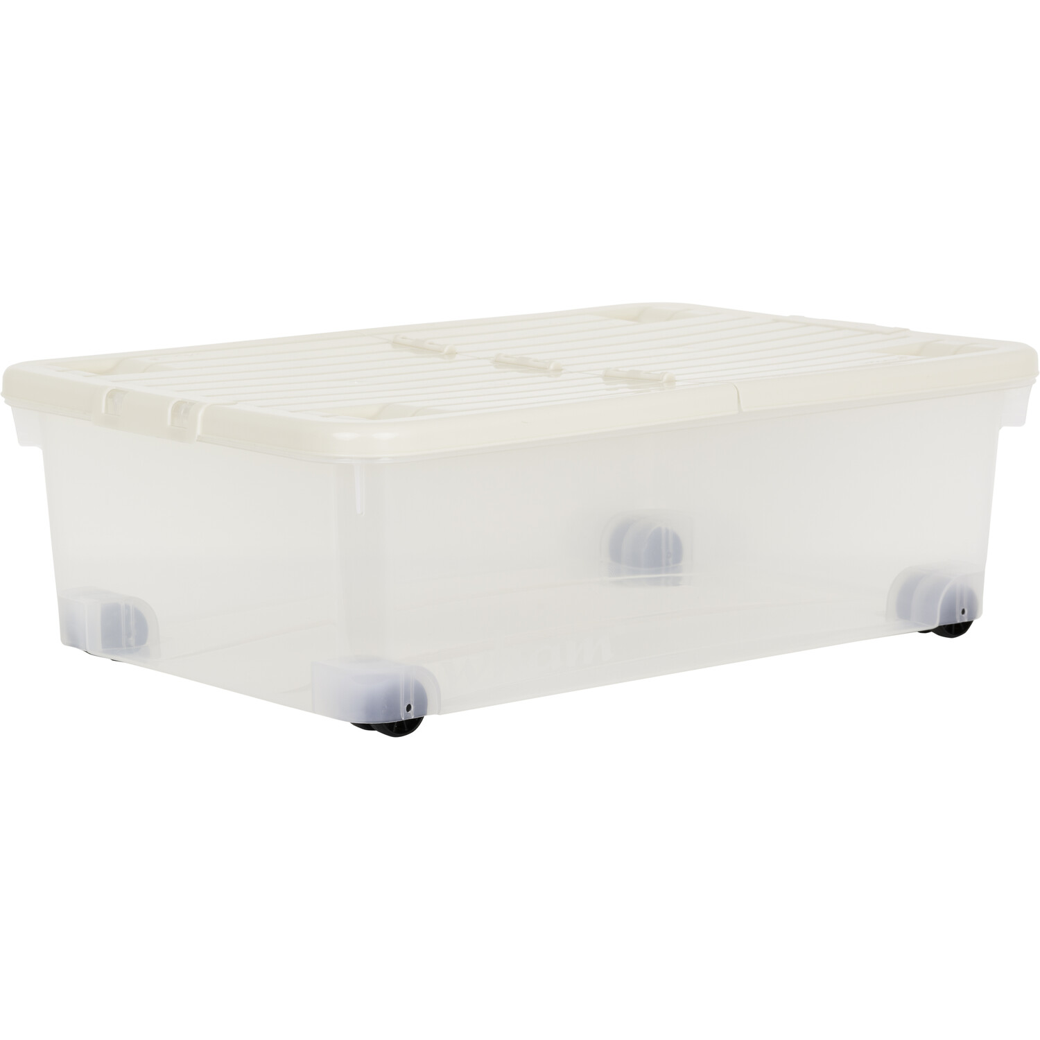 Wham Perfectly Pale Wheel Storage Box with Folding Lid 32L | Wilko