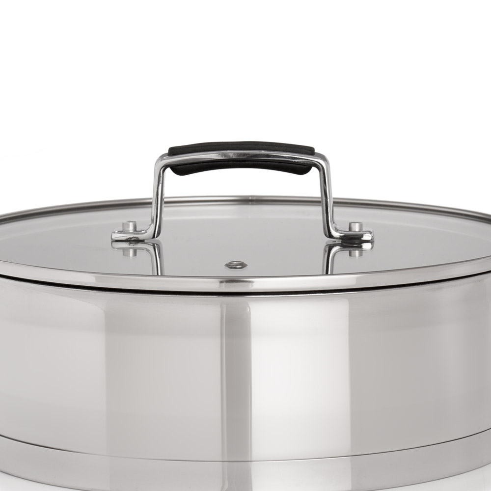 Wilko Stainless Steel Saute Pan and Lid 24cm Image 6