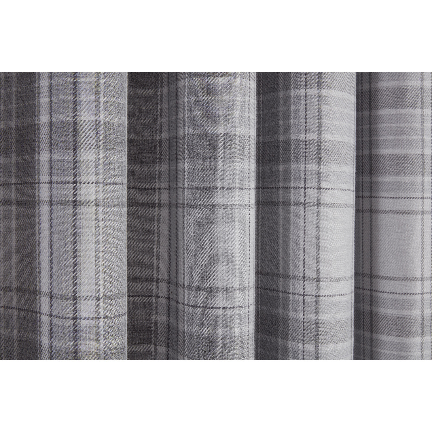 Divante Hatfield Grey Check Blackout Eyelet Curtains 137 x 168cm Image 4