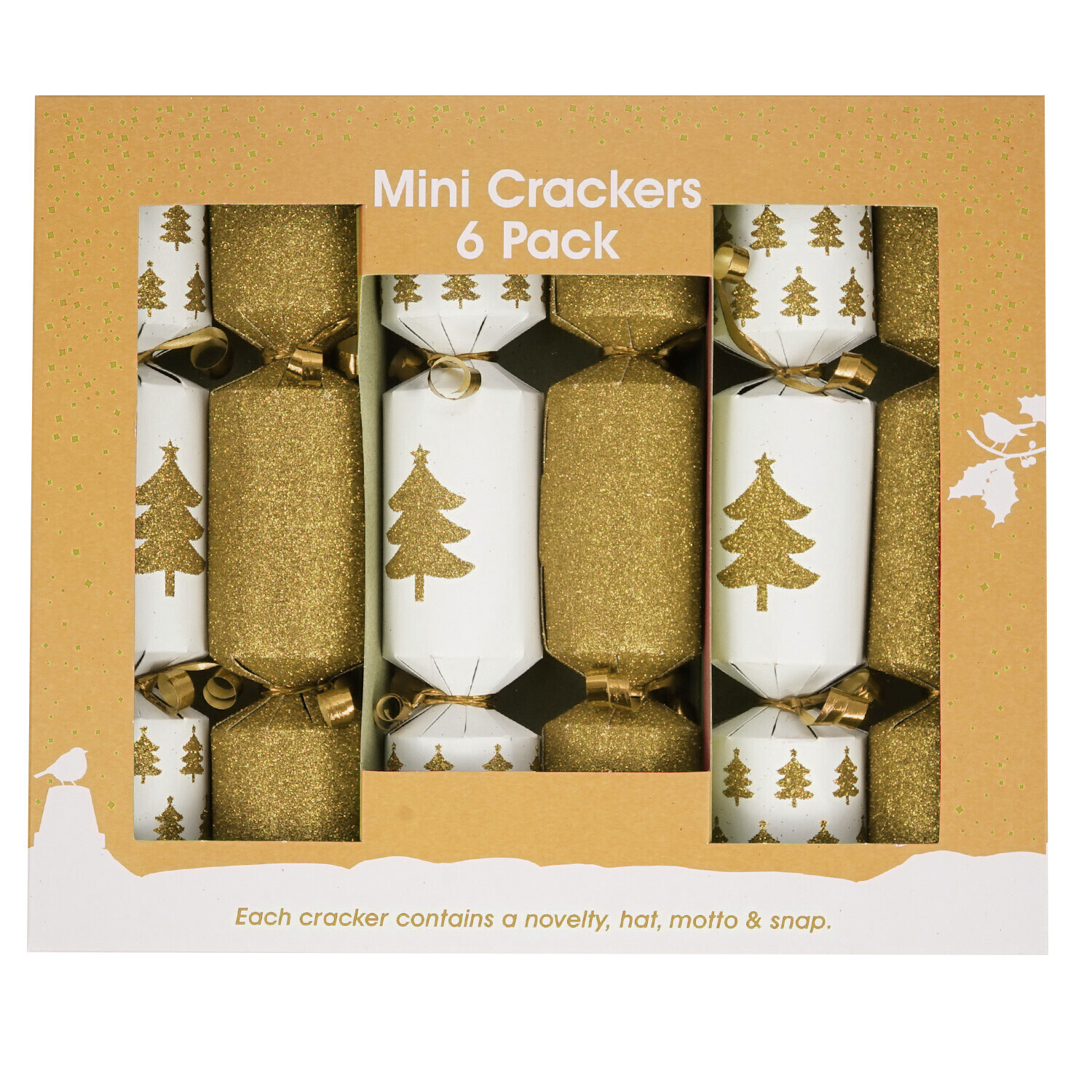 Pack of 6 Mini Luxury Christmas Crackers Image 3