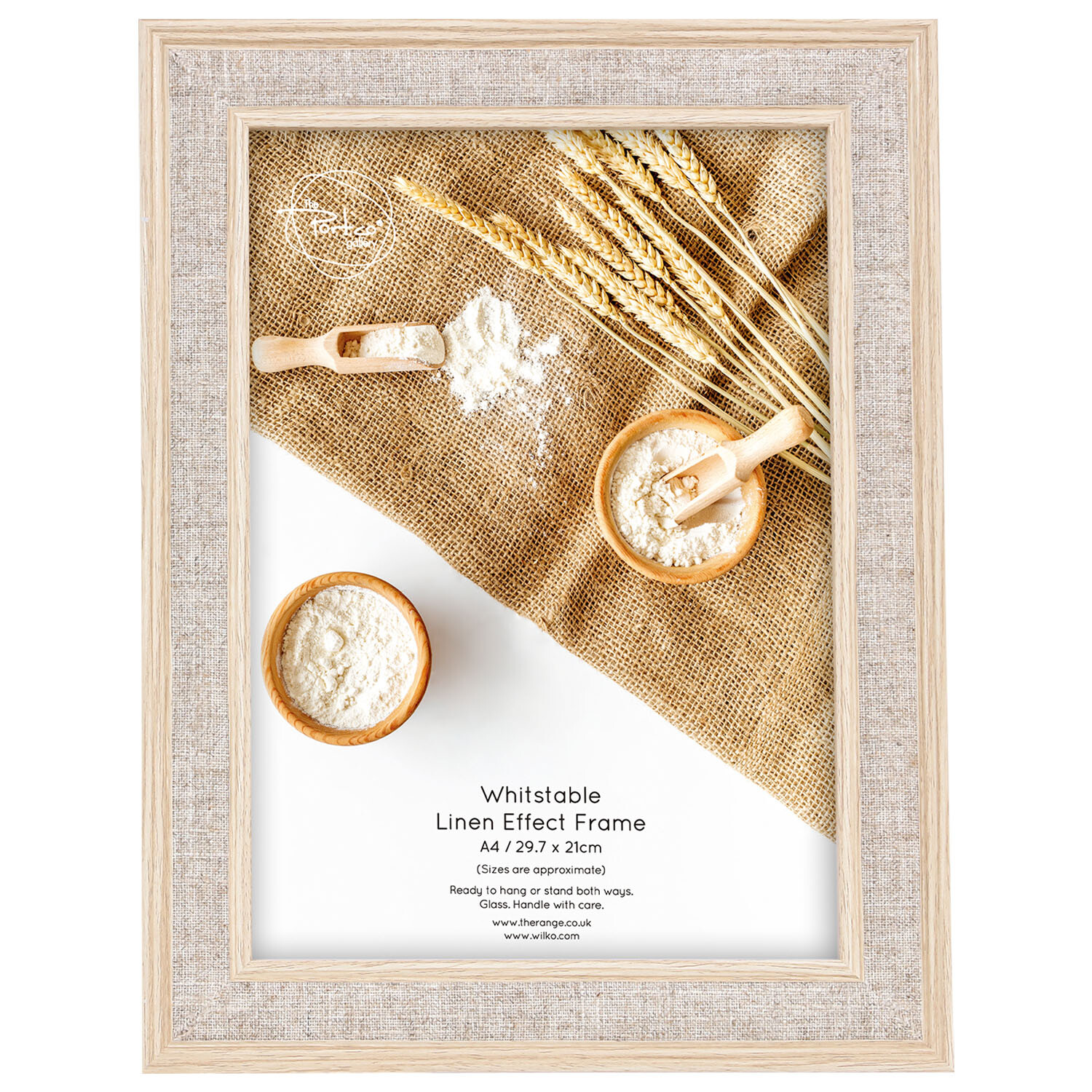 Whitstable Linen Effect Frame - Brown / A4 Image 1