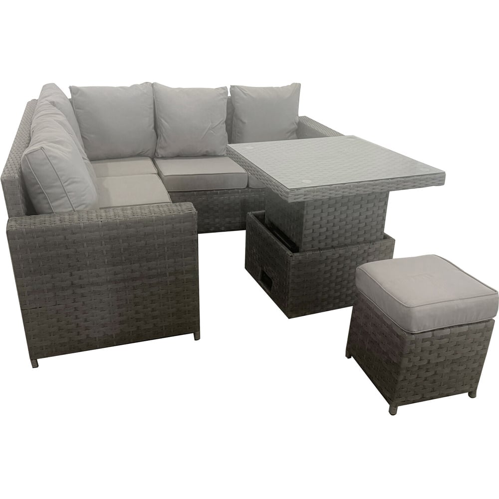 Carolina High Back Conversation Set - Grey / 4 Image 5