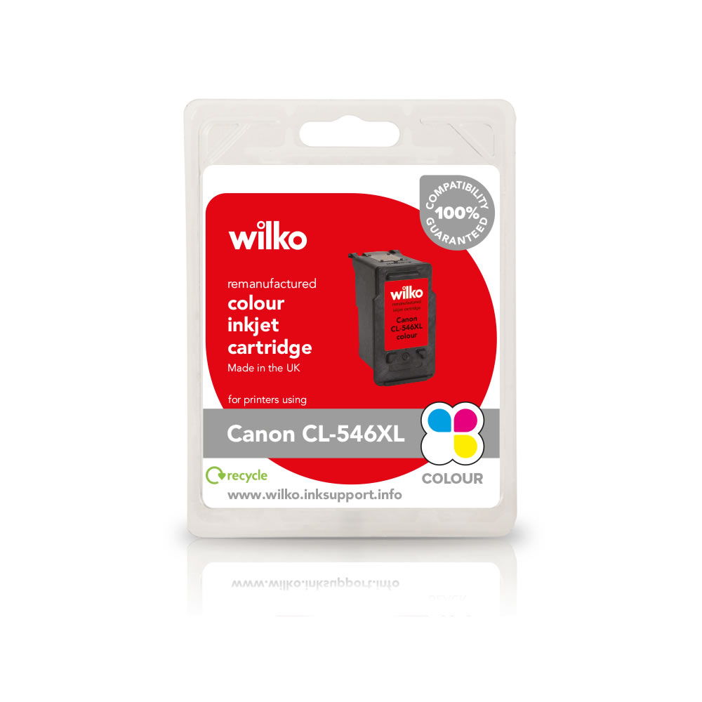 Wilko Remanufactured Canon CL-546XL Colour Inkjet Cartridge Image 1