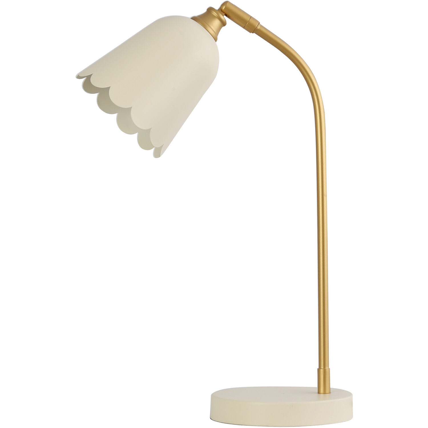 Scalloped Table Lamp Cream Image 2