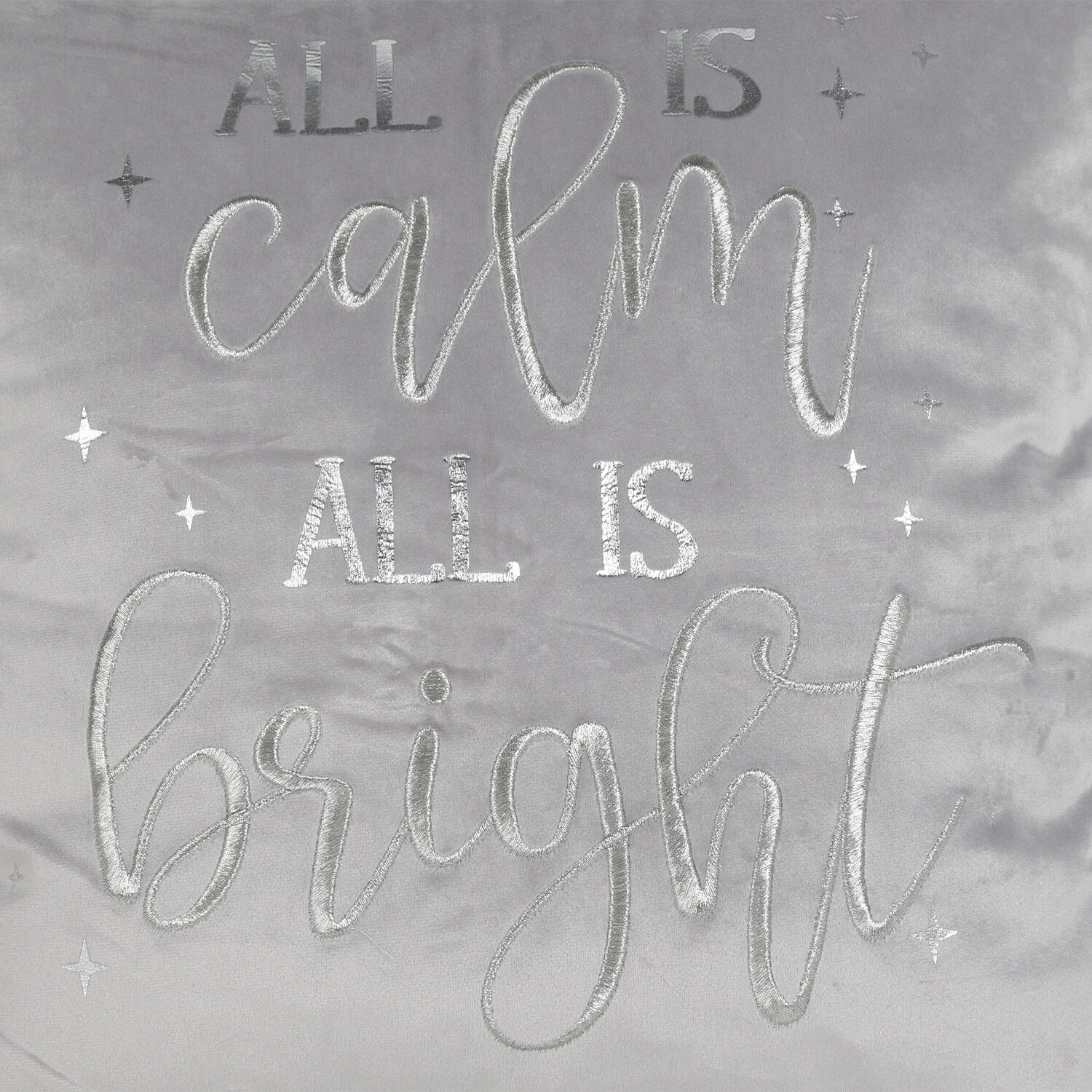 All Is Calm All Is Bright Cushion - Grey Image 2