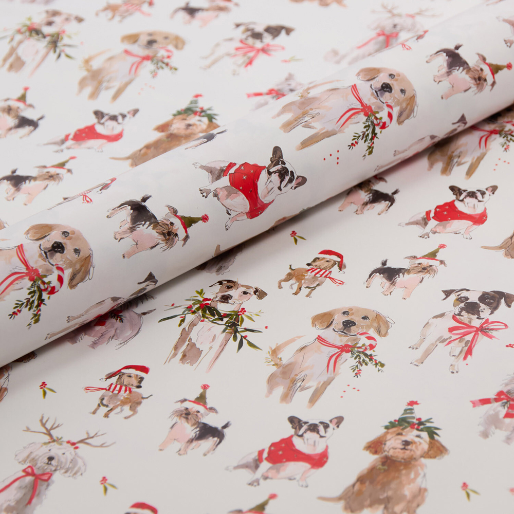 Festive Pup Gift Wrap Image 2
