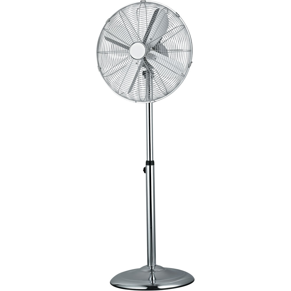 Fine Elements Stand Fan Chrome 16 Inch Image 1