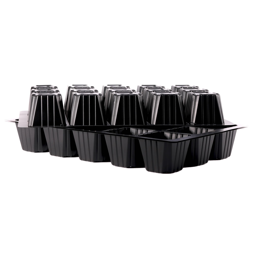 Wilko Black Seed Tray 15 Inserts 3 Pack Image 2
