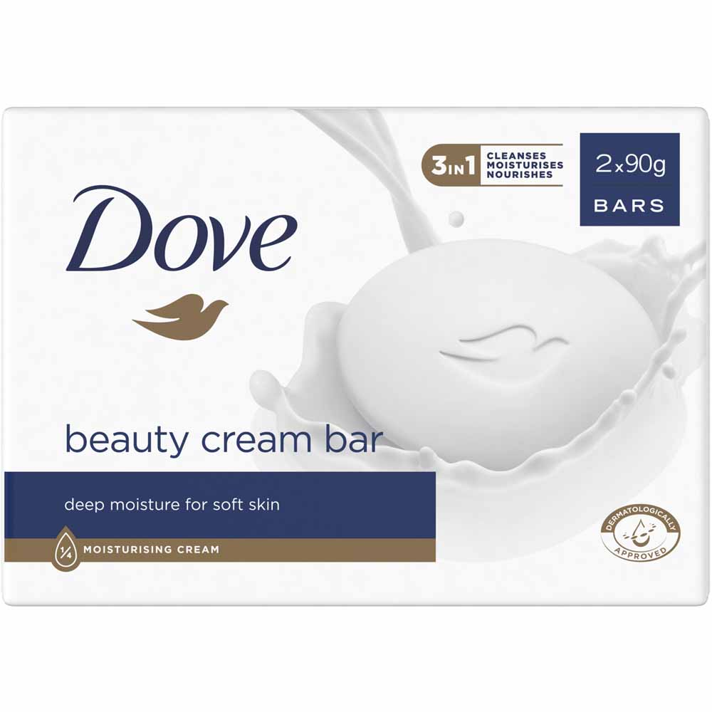 Dove Original Beauty Cream Bar 2 x 90g Image 1