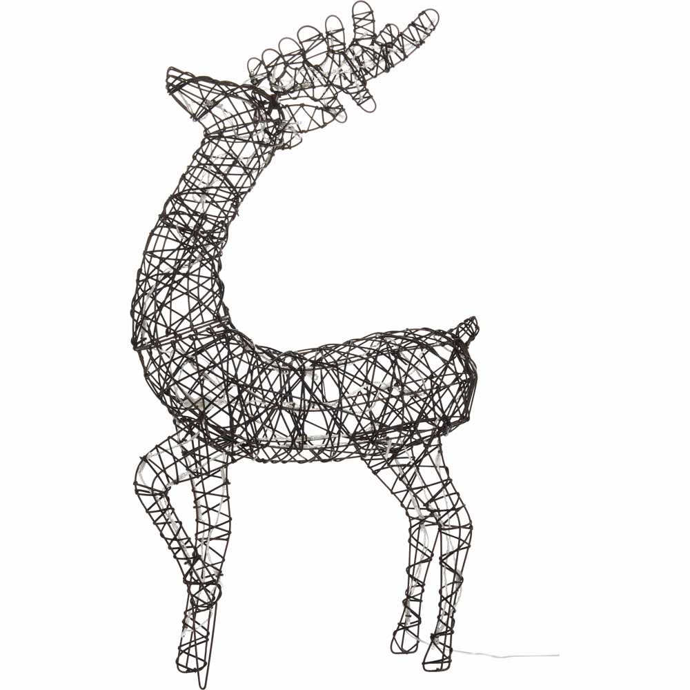 Wilko Large Rattan Reindeer Christmas Light Wilko