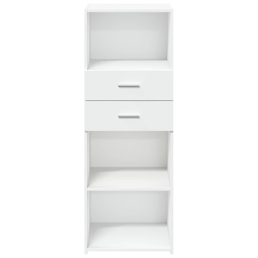 vidaXL 2 Drawer 3 Shelf White Highboard Image 4