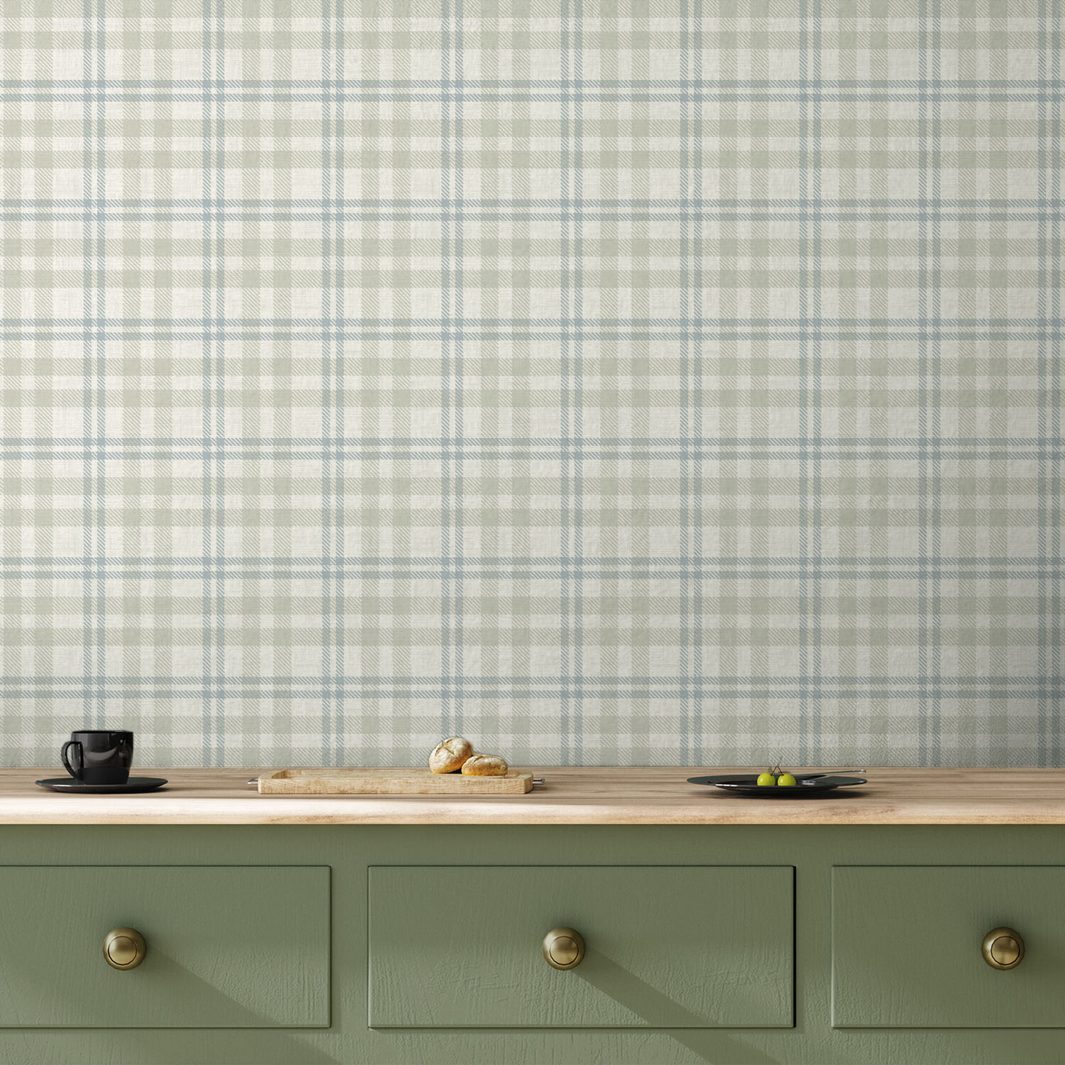 Countryside Check Wallpaper - Natural Image 8