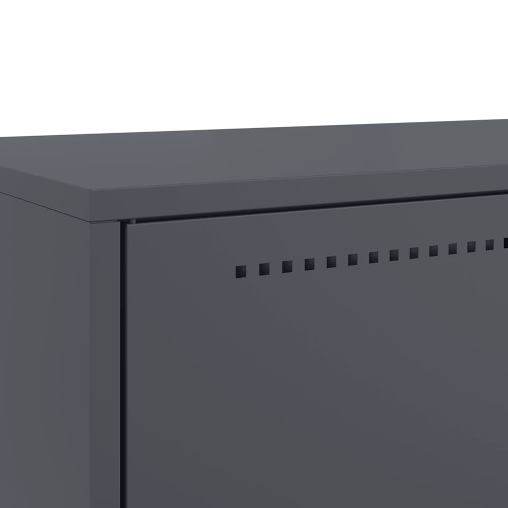 vidaXL 2 Door 2 Drawer Anthracite Cold-Rolled Steel Highboard Image 8