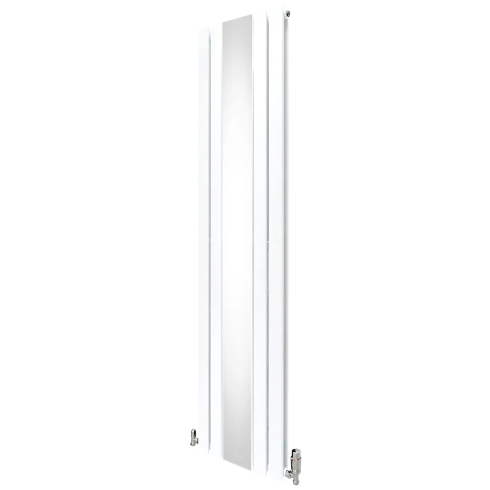 Monster Shop 6012BTU White Flat Panel Mirror Radiator with Valves 1800 x 425mm Image 3