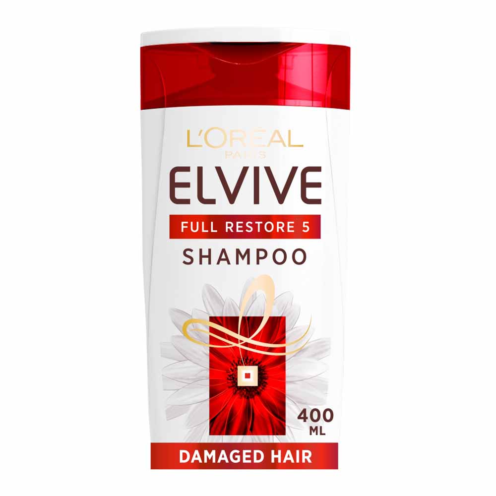 L’Oréal Paris Elvive Full Restore 5 Shampoo for Damaged Hair 400ml Image 1