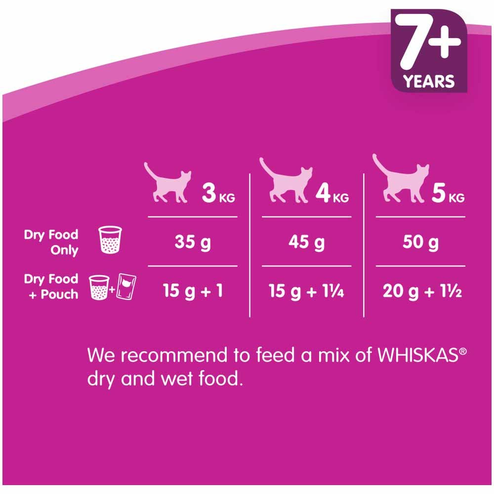 Whiskas Senior Chicken Flavour Dry Cat Food 825g Image 6