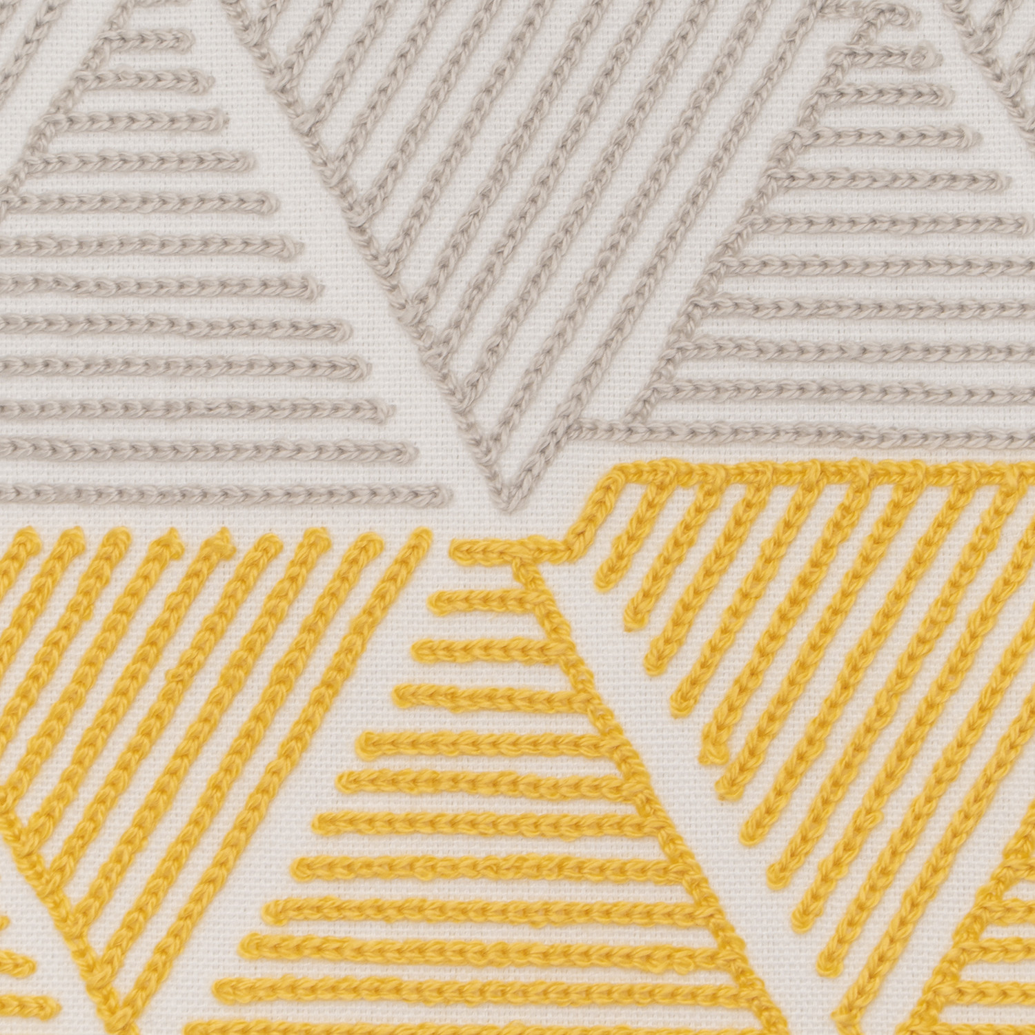 Divante Helsinki Ochre Geo Embroidered Cushion 45 x 45cm Image 2