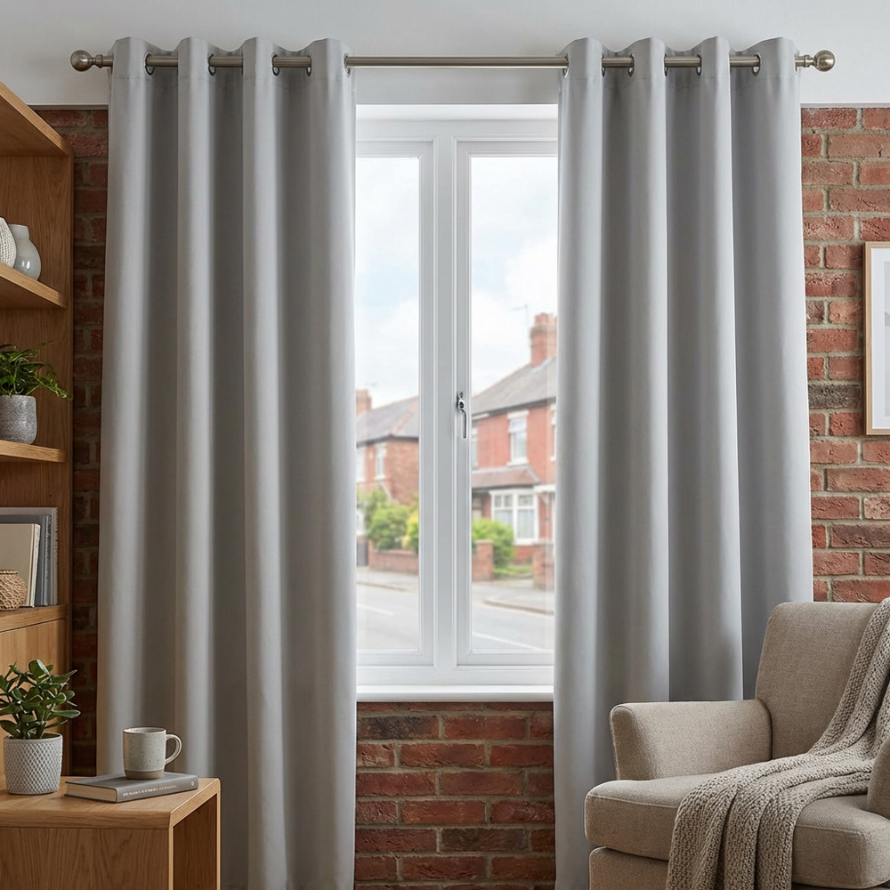 My Home Blackout Lining Eyelet Curtains 168 x 178cm Image 4