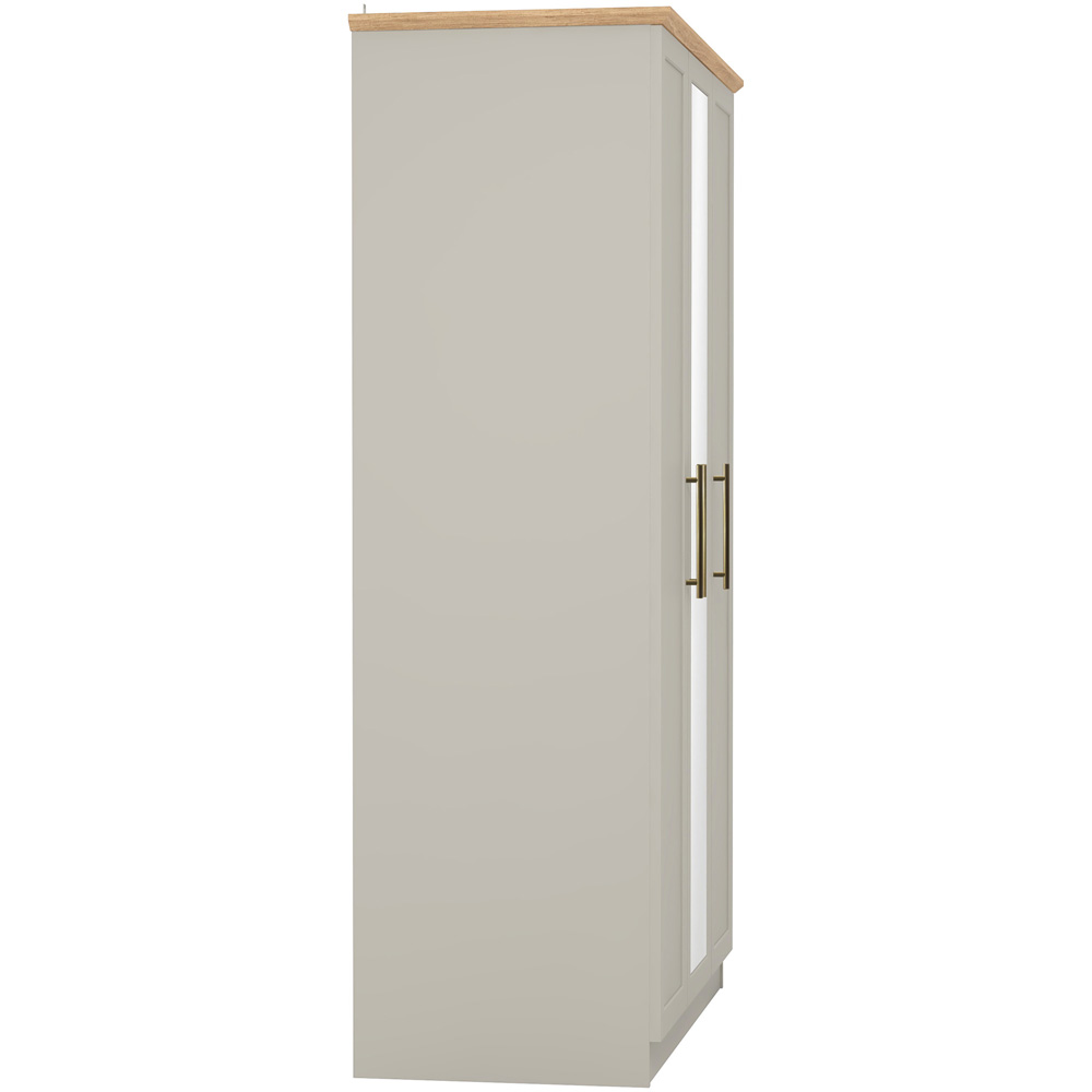 GFW Lyngford 3 Door Grey Mirrored Wardrobe Image 4