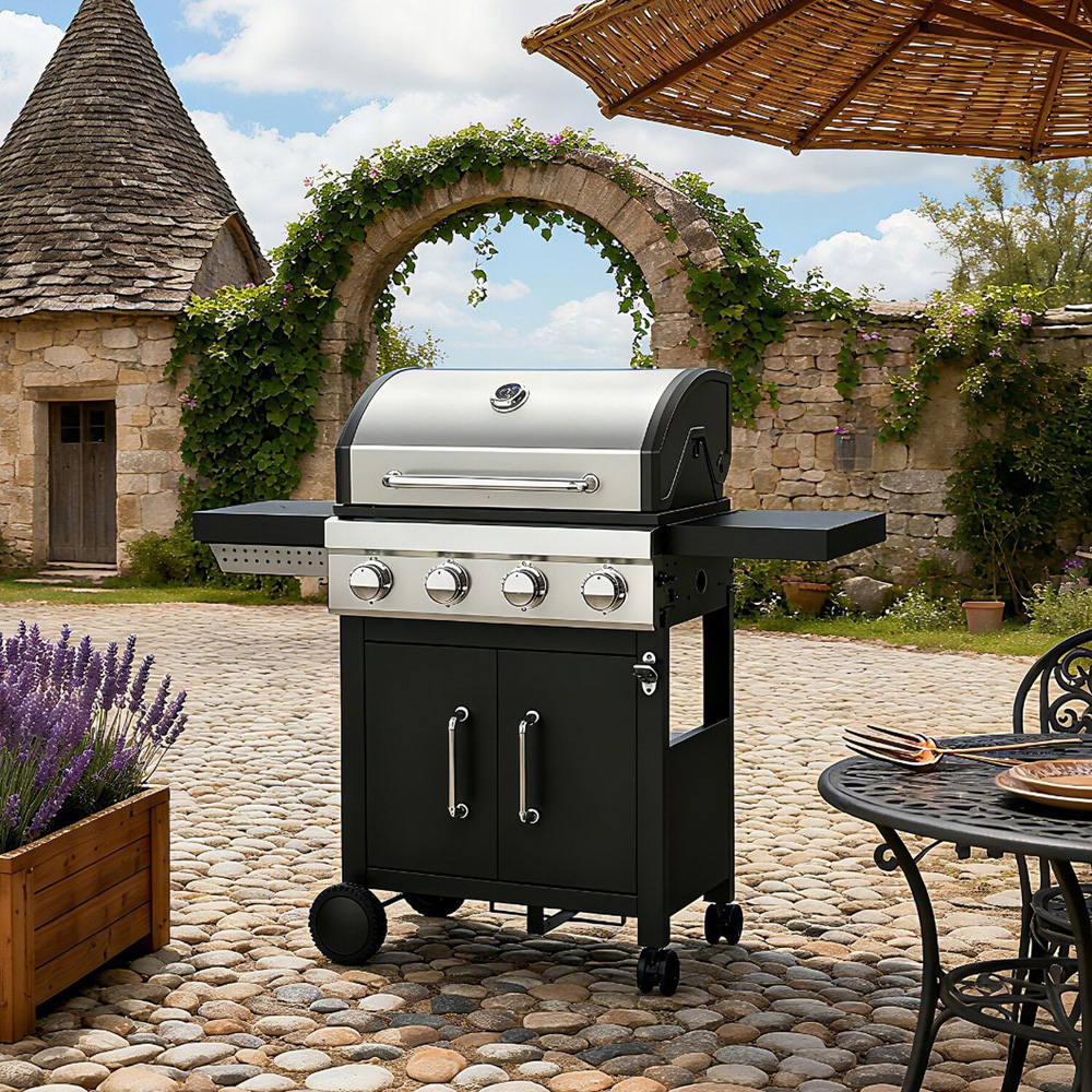 Black Darwin Duo Gas and Charcoal BBQ Image 7