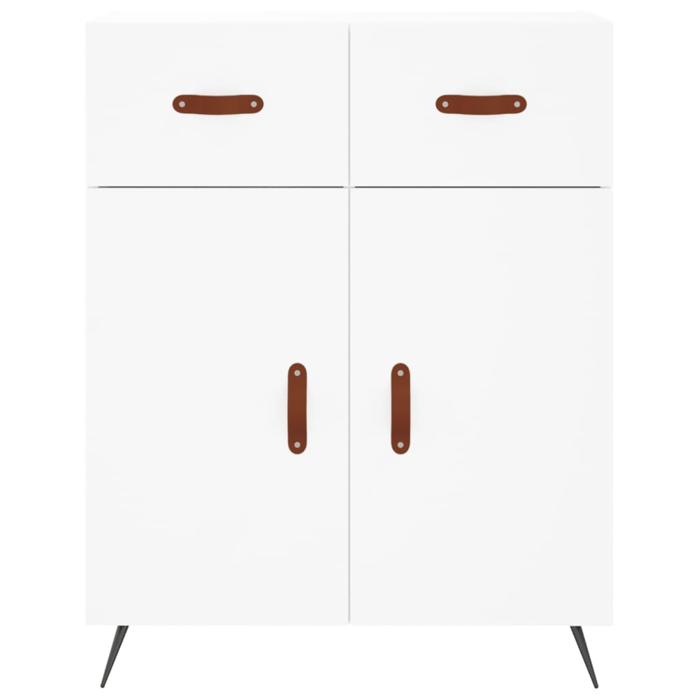 vidaXL 2 Door 2 Drawer 3 Shelf White Highboard Image 8
