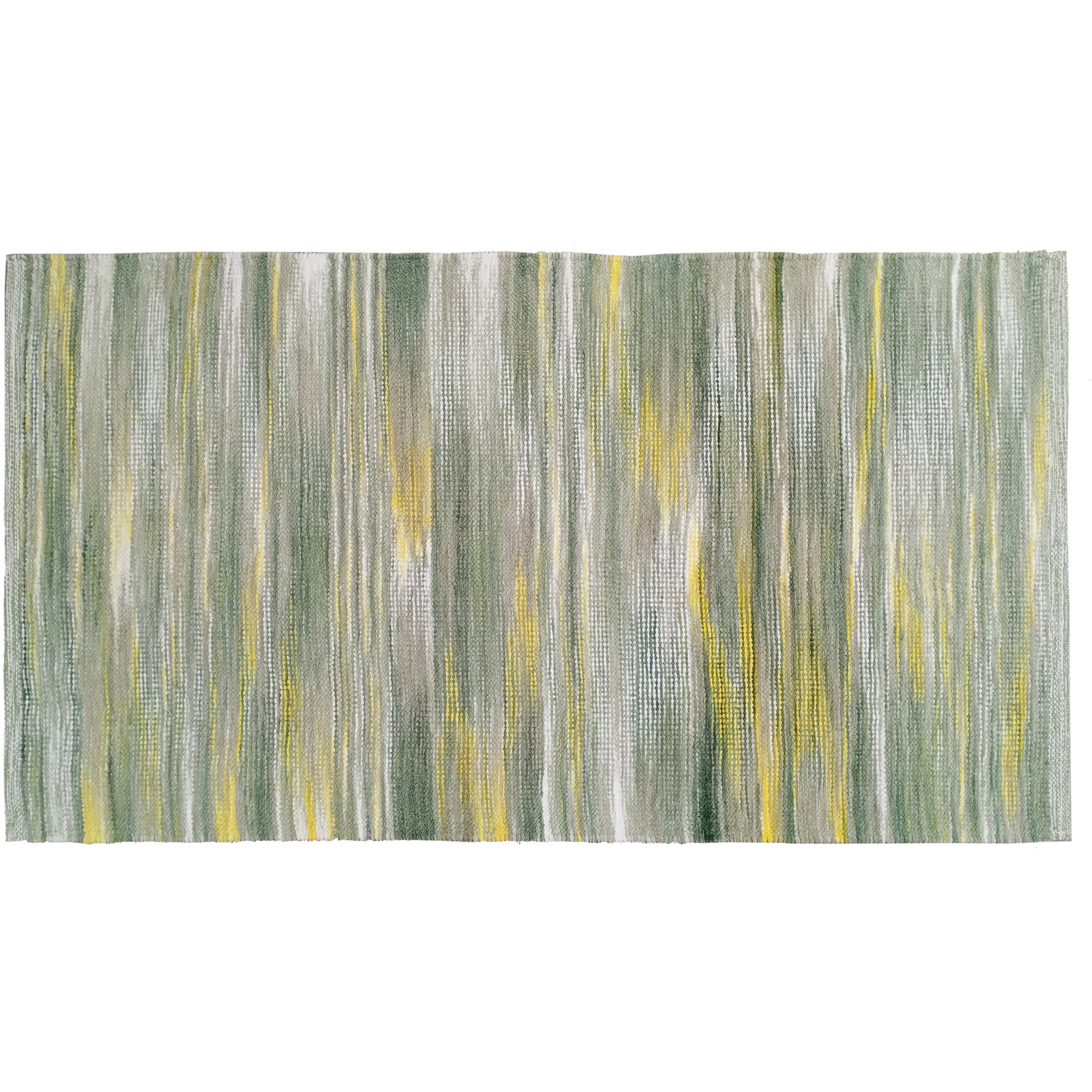 Sara Green and Yellow Stripe Rug 120 x 70cm Image