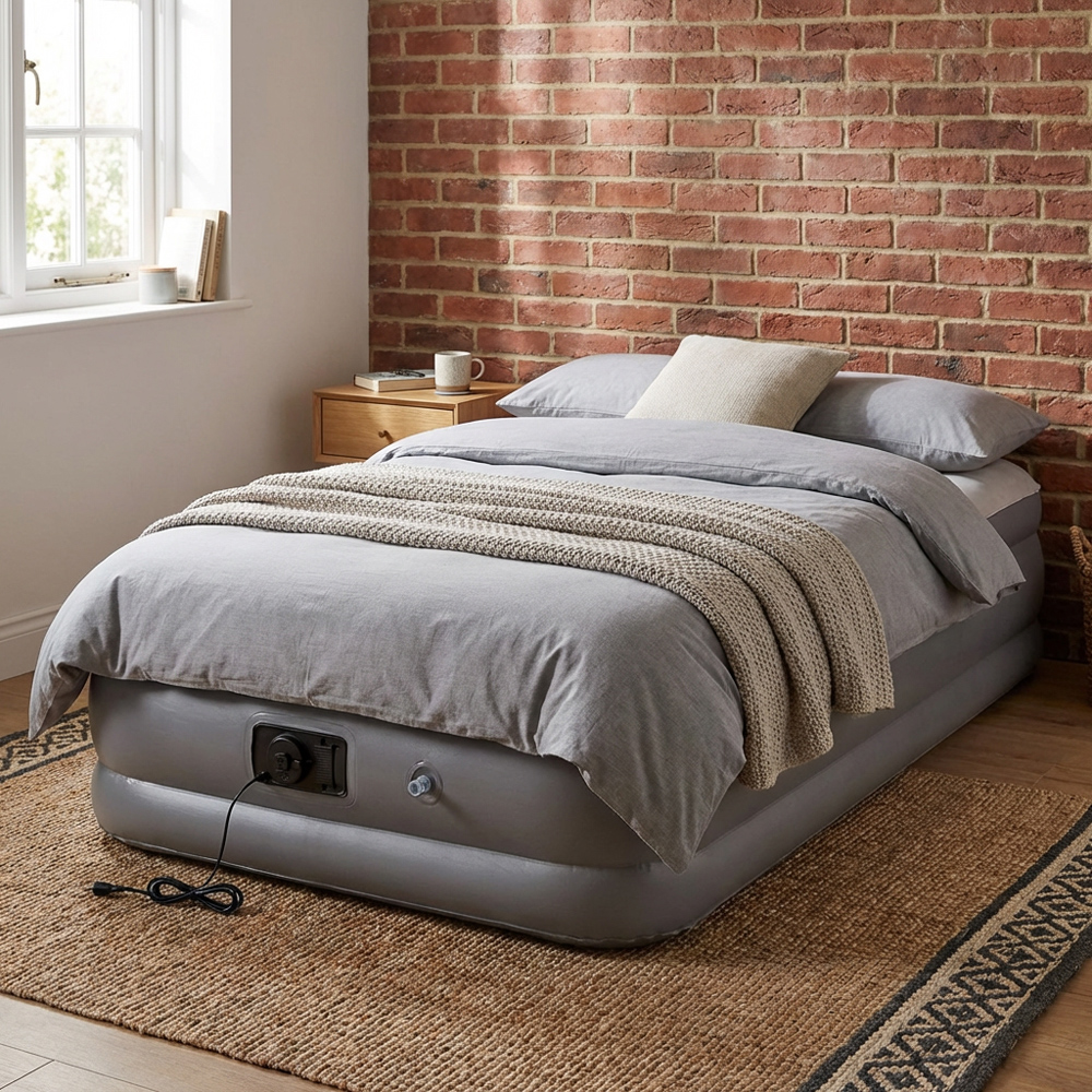 High Raised Twin Size Airbed with Pump Image 6