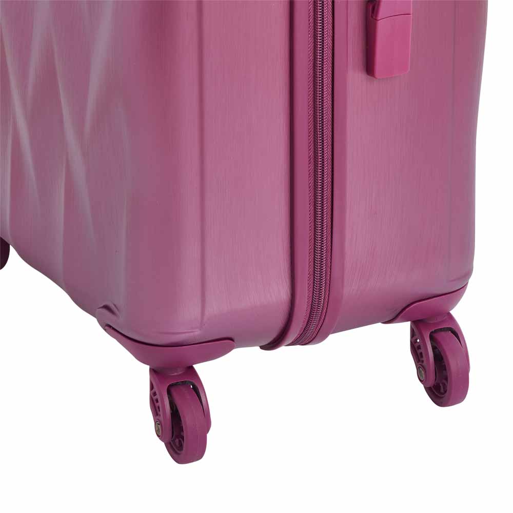 Wilko Zig Zag Suitcase Berry 26 inch Wilko
