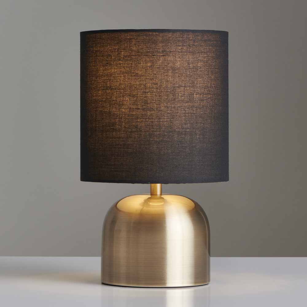 Wilko Brass and Black Touch Lamp Image 2