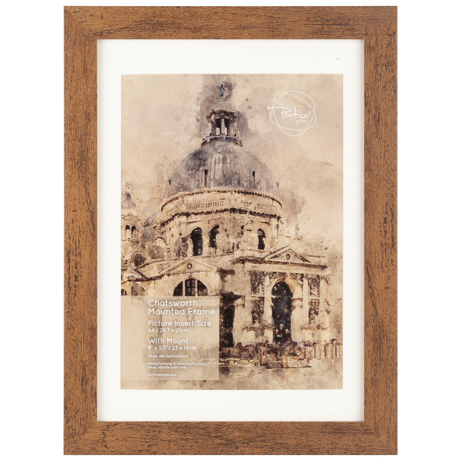 The Port. Co Gallery Chatsworth Wood Effect Photo Frame 9 x 5.5 inch Image