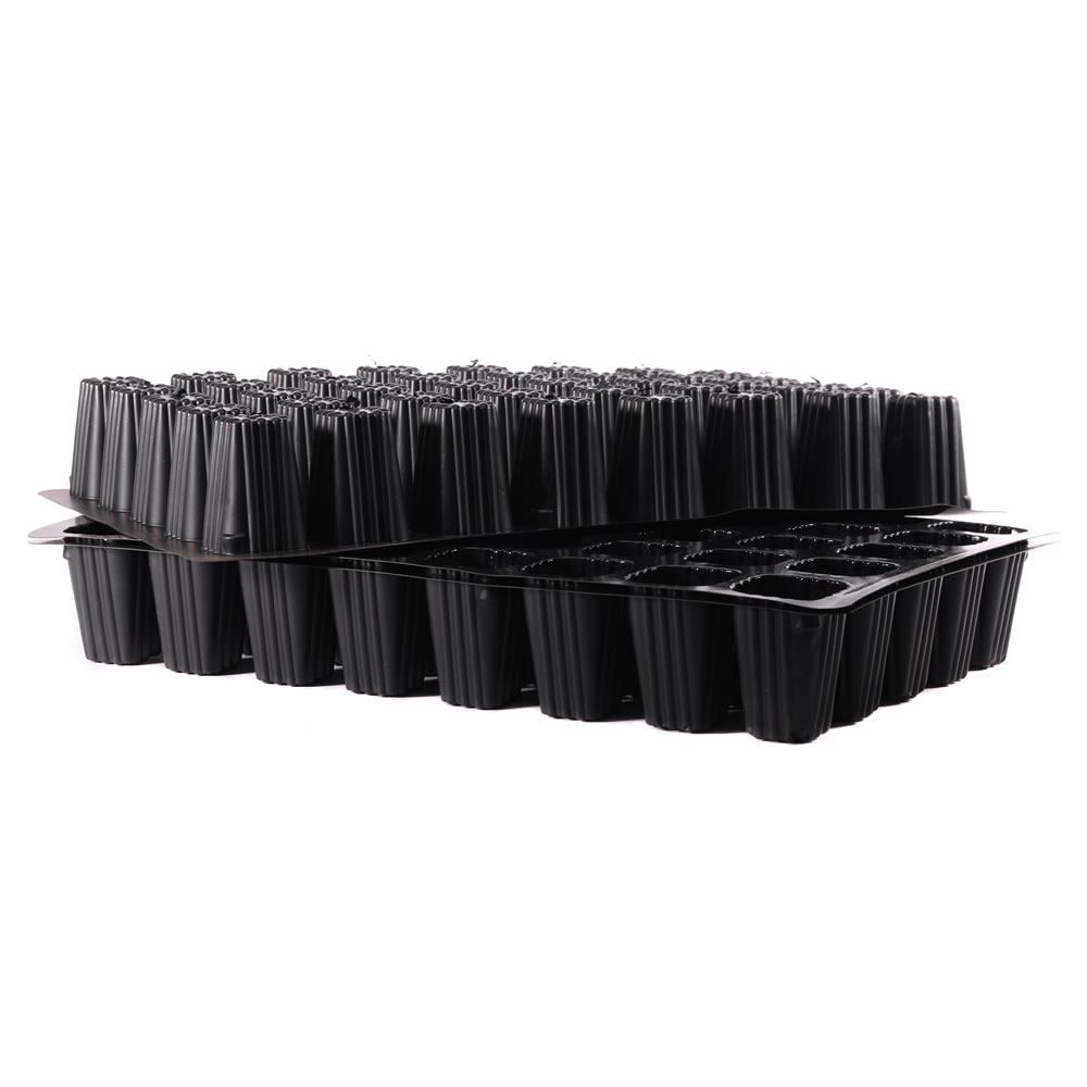 Wilko 3 Pack Black Seed Tray 40 Inserts Image 2